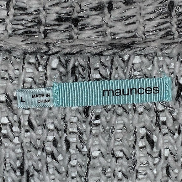 Cozy Knit Open-Front Sweater - Black and White - Picture 4 of 7